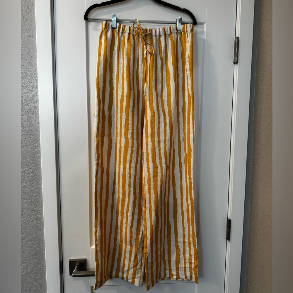 Striped Yellow and White Pants